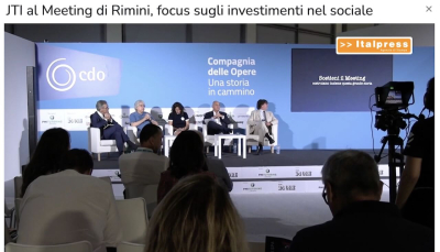 JTI al Meeting di Rimini, focus sugli investimenti nel sociale (Video Italpress)