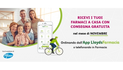 Parma d&#039;intesa con il Comune di Parma, a novembre, consegna gratuita a domicilio di farmaci e parafarmaci, per tutti, con le tre LloydsFarmacia del territorio