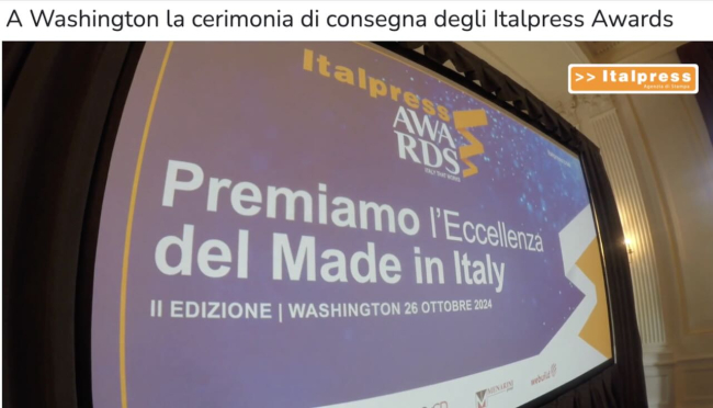 A Washington la cerimonia di consegna degli Italpress Awards ... (video)