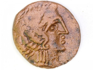 Moneta d’argento celtica. Parma, piazza Ghiaia (III-II secolo a.C.).