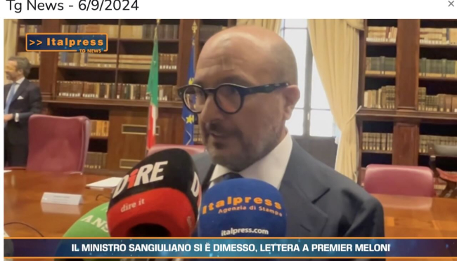 TG News del 6 settembre. Video in collaborazione con Italpress.- Il ministro Sangiuliano si è dimesso,