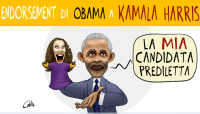 La vignetta della settimana... &quot;L&#039;Endorsement di Obama a Kamala&quot;