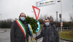 Giorno del Ricordo, deposta una corona d&#039;alloro in via Martiri delle Foibe.