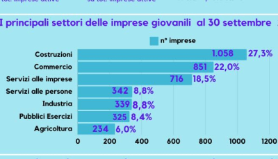 Imprese Giovanili, a Reggio Emilia  i numeri sono in flessione