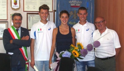 Pavullo - Ricevuti in Municipio i tre giovani protagonisti ai recenti Campionati Europei e Italiani di atletica leggera