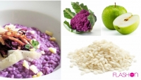 Risotto al cavolo viola e mele