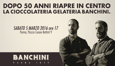 Dopo 50 anni riapre nel centro di Parma la Cioccolateria Gelateria Banchini