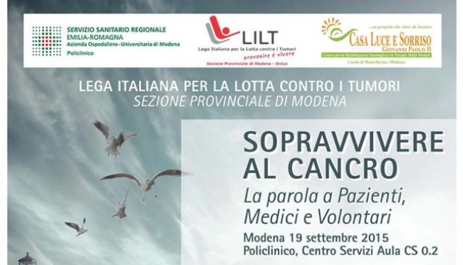 Modena - &quot;Sopravvivere al cancro&quot;: la voce di chi è guarito
