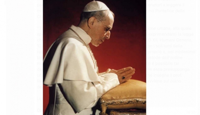 Il monito di Papa Pio XII che i parlamentari dovrebbero leggere