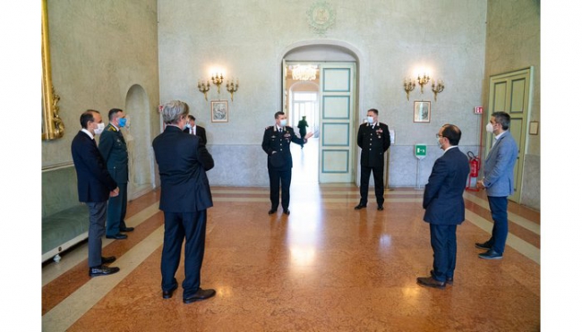 Il Comandante della Legione Carabinieri Emilia Romagna, Generale di Brigata Claudio Domizi, a Parma