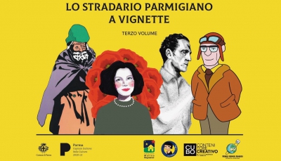 Stradario Parmigiano a vignette, in opera il terzo volume.