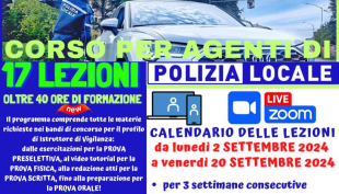 Parma, un corso per preparare il concorso per Agente di Polizia Locale