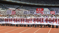 Nord Corea. Manifestazione anti-USA