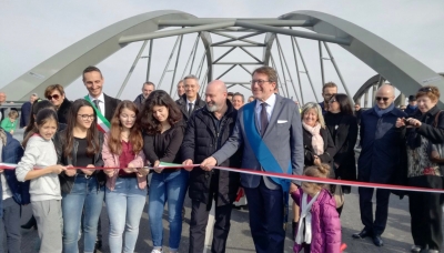 L&#039;inaugurazione del nuovo ponte sul Panaro