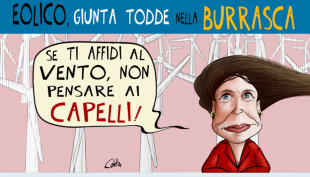 La vignetta della settimana... &quot;Il vento una risorsa Sarda che a volte porta burrasca&quot;