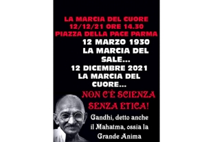 La marcia del cuore di Parma come la marcia del sale di Gandhi