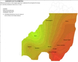 Appennino: la pioggia premessa del dissesto. I dati del parmense