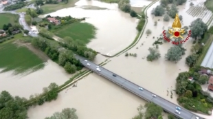 Esondato il fiume Savio in provincia di Forlì Cesena 