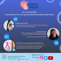 Open Week Salute della donna. Dal 20 al 26 aprile 2022 tante iniziative dell'Azienda Ospedaliero - Universitaria di Modena